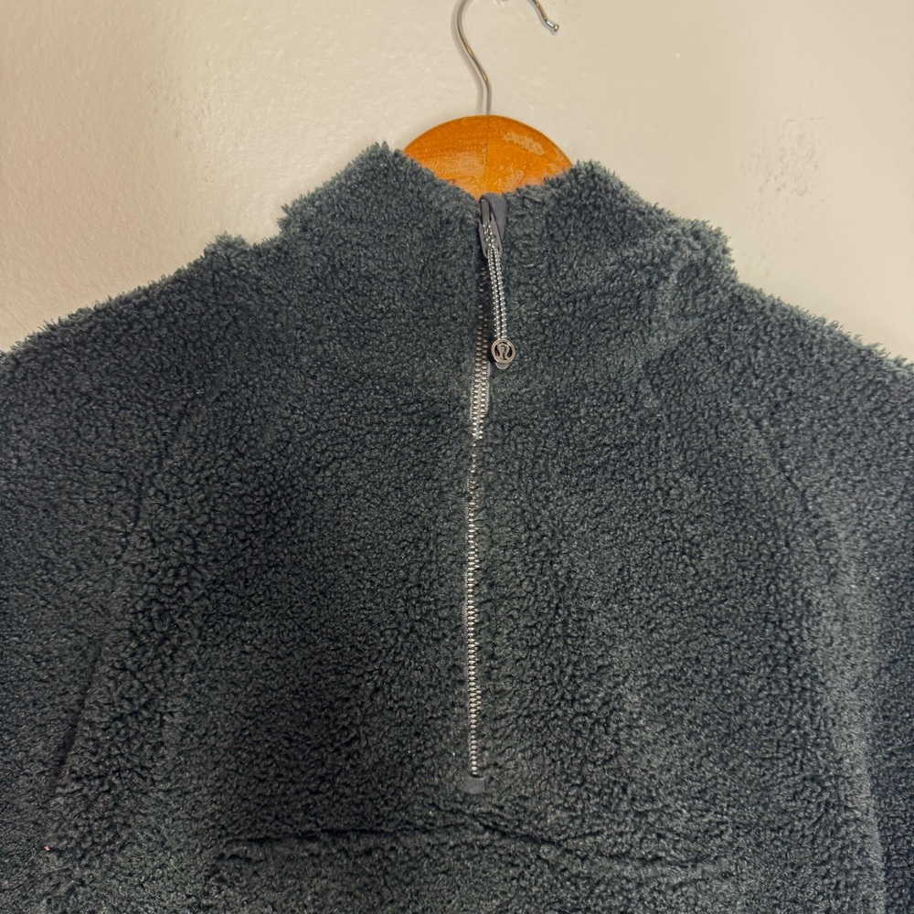 Lululemon Black Scuba Oversized Half-Zip‎ Fleece Hoodie - Picture 5 of 11